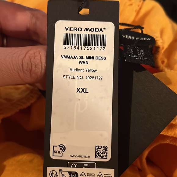 Vero Moda eyelet mini dress with cross back - Picture 11 of 12